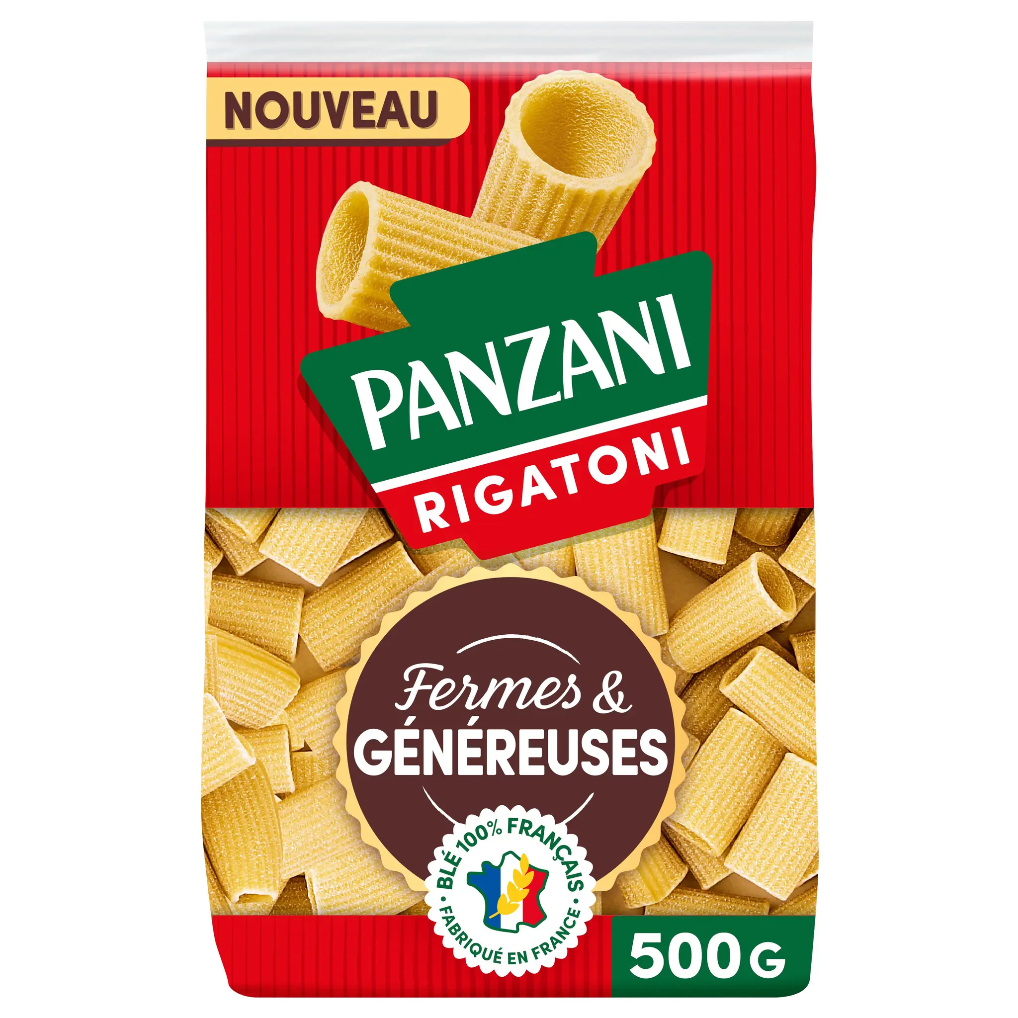 PANZANI Pâtes rigatoni fermes et généreuses moules en bronze