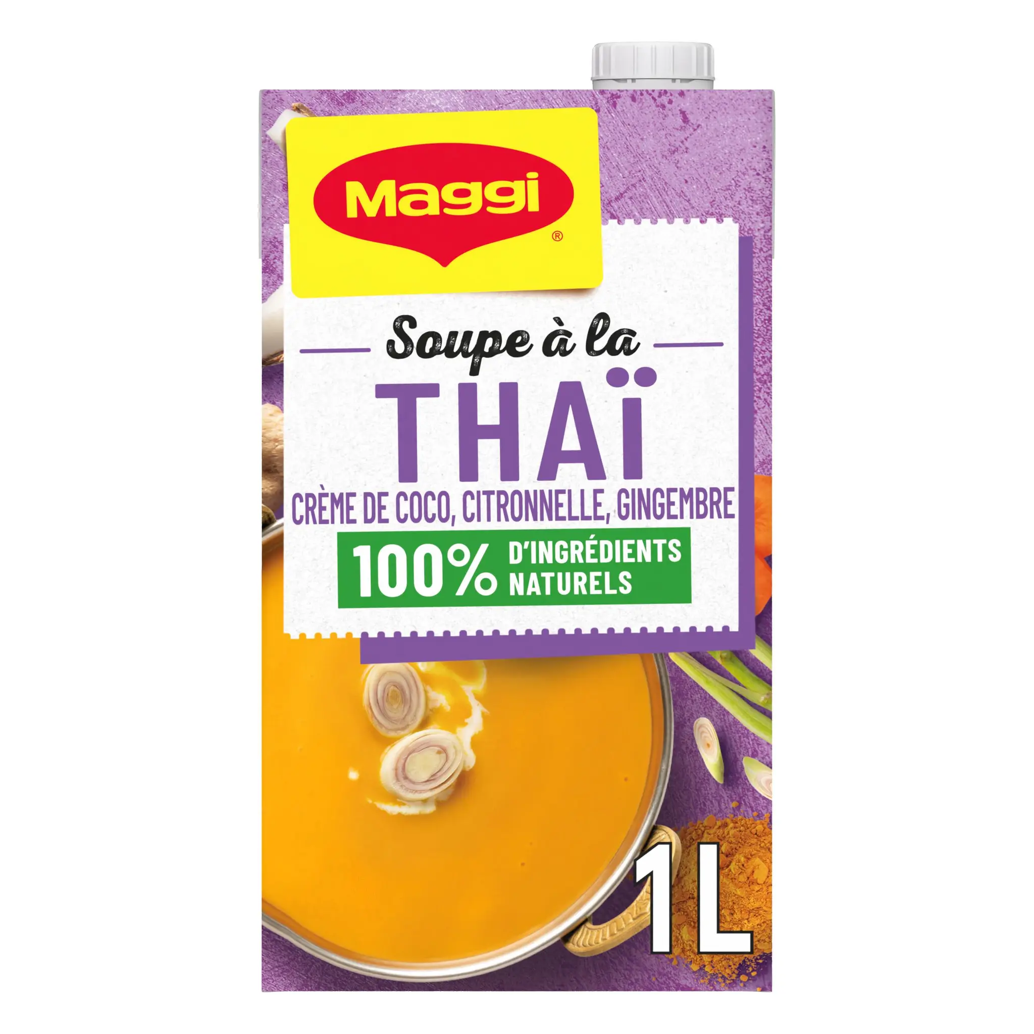 MAGGI Soupe liquide brique à la crème de coco citronnelle et épices