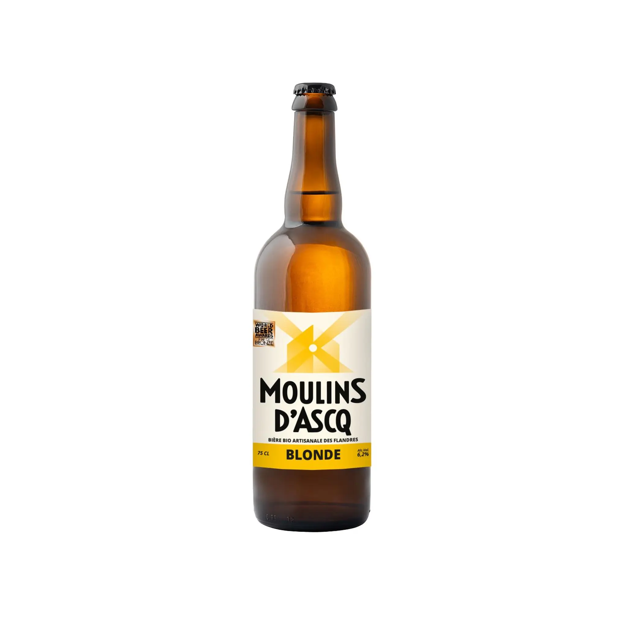 MOULINS D'ASCQ Bière blonde artisanale des Flandres bio 6,2%