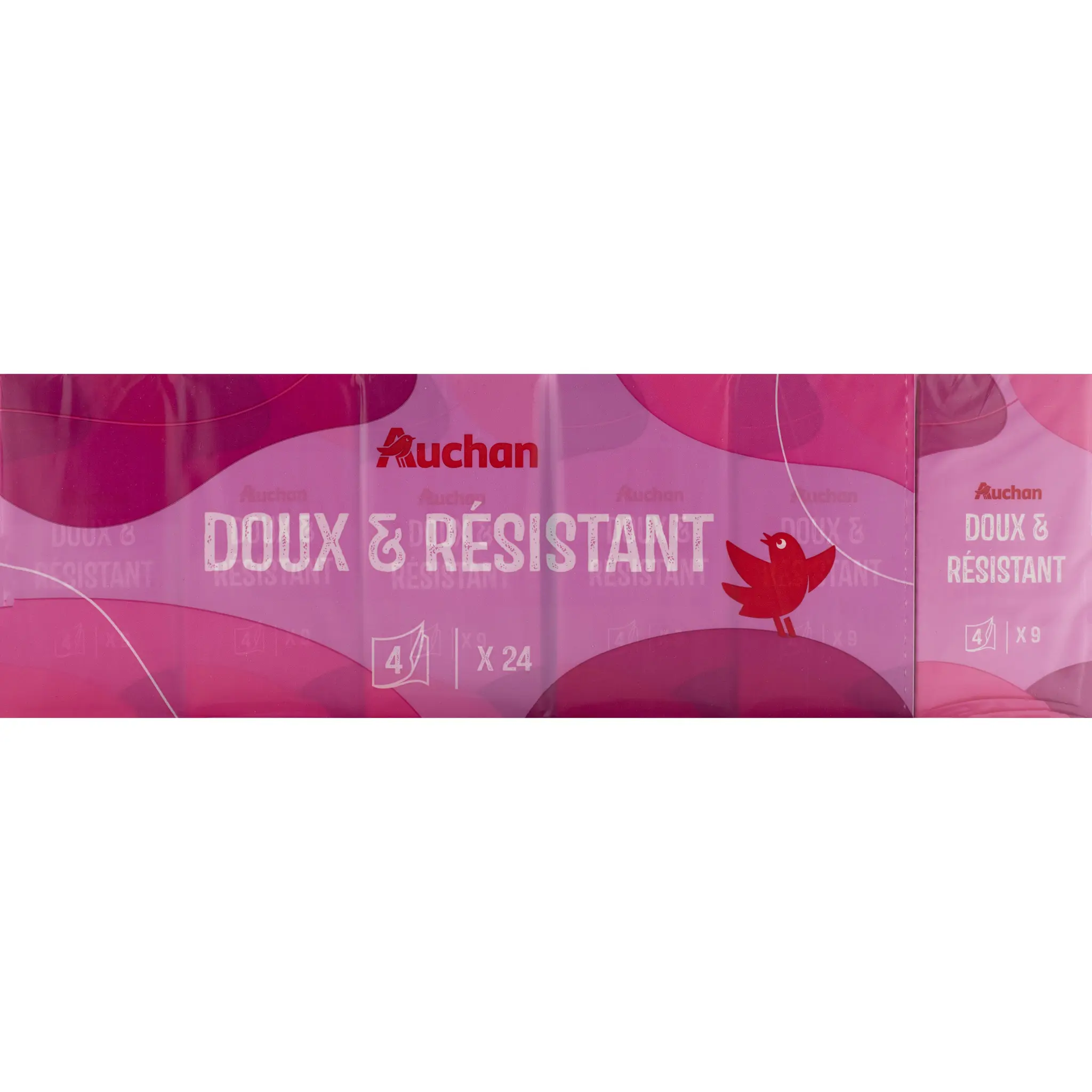 AUCHAN Mouchoirs confort 4 plis douceur et résistance