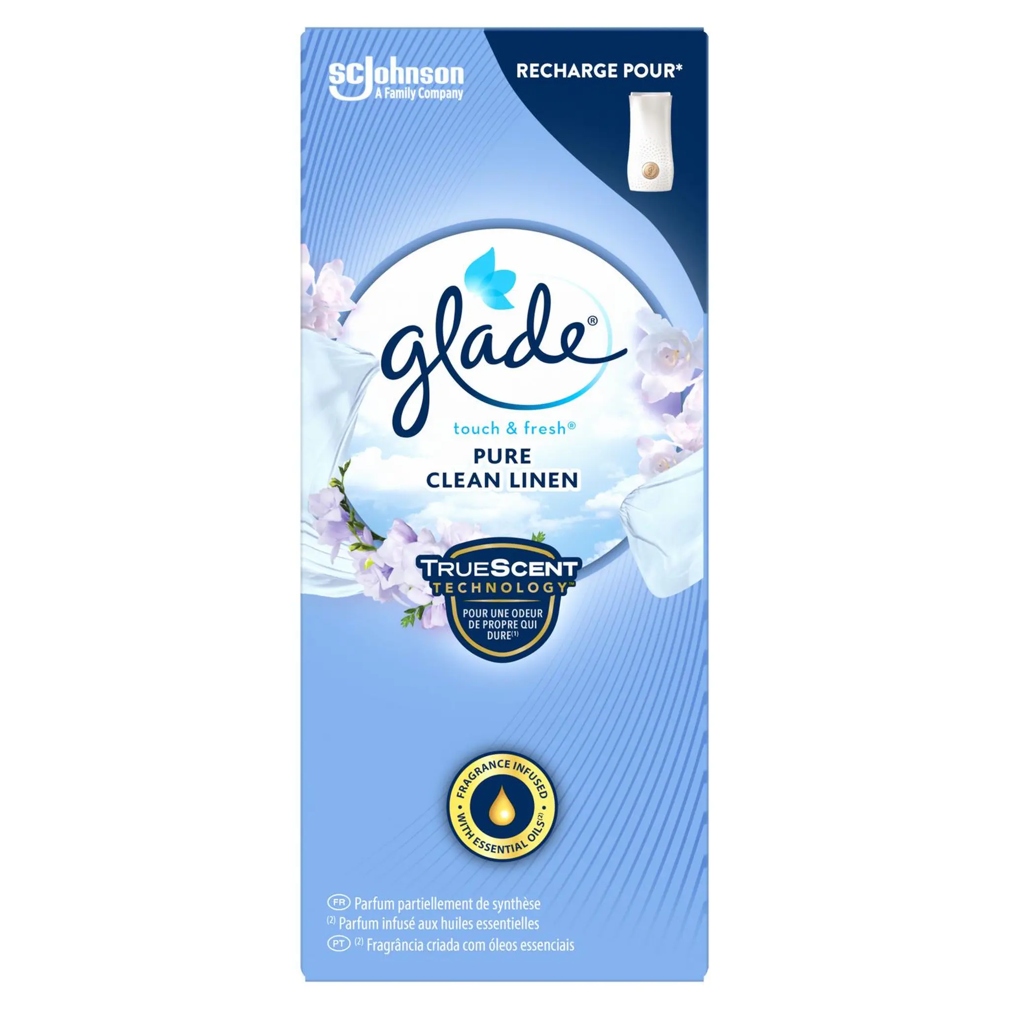 GLADE Recharge Touch & Fresh pour diffuseur linge propre
