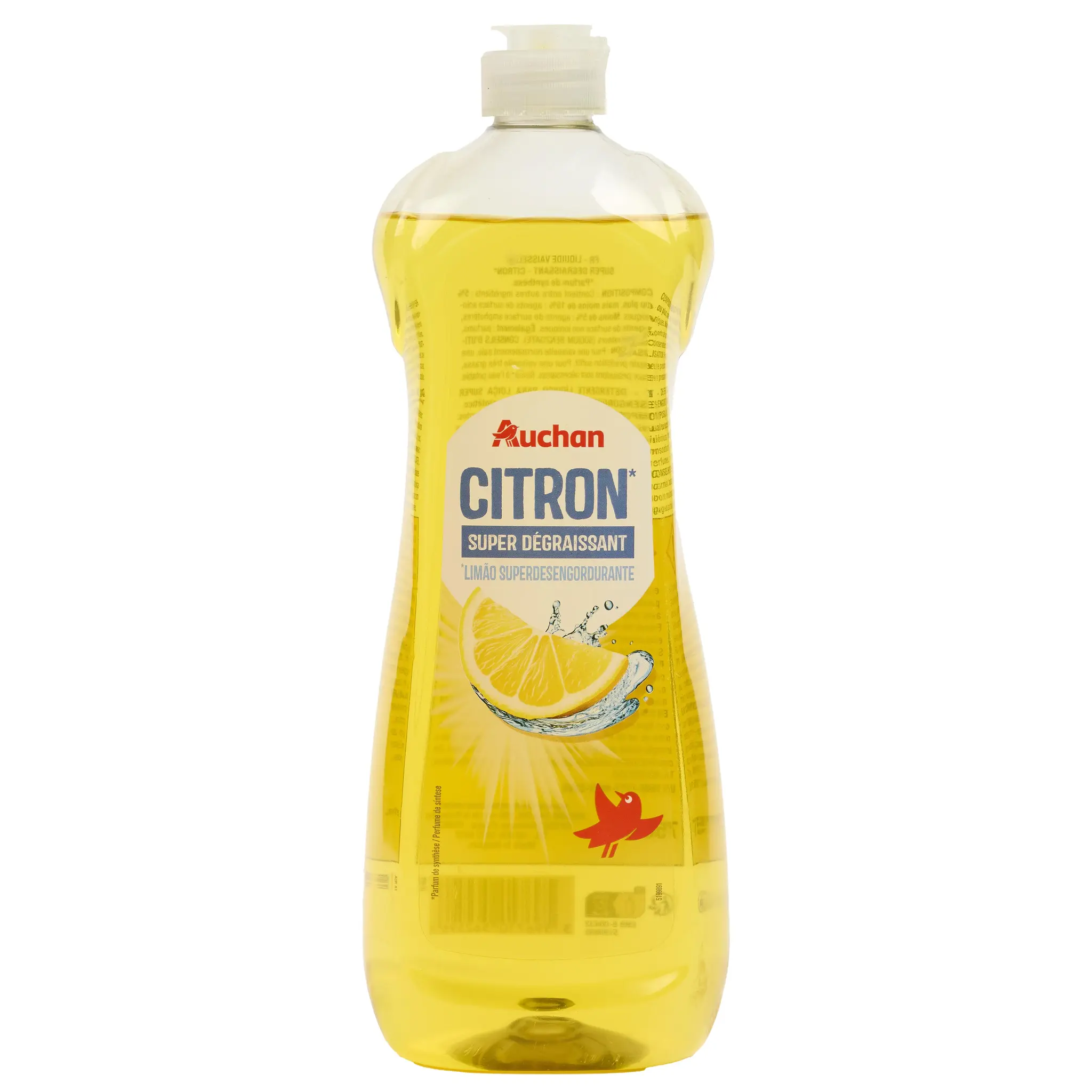 AUCHAN Liquide vaisselle super dégraissant citron