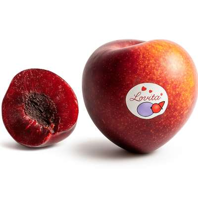 Prune rouge forme coeur "lovita" (gros calibre), France