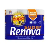 Super Duplo Lot De 9 Rouleaux De Papier Toilette Double Épaisseur Blanc RENOVA