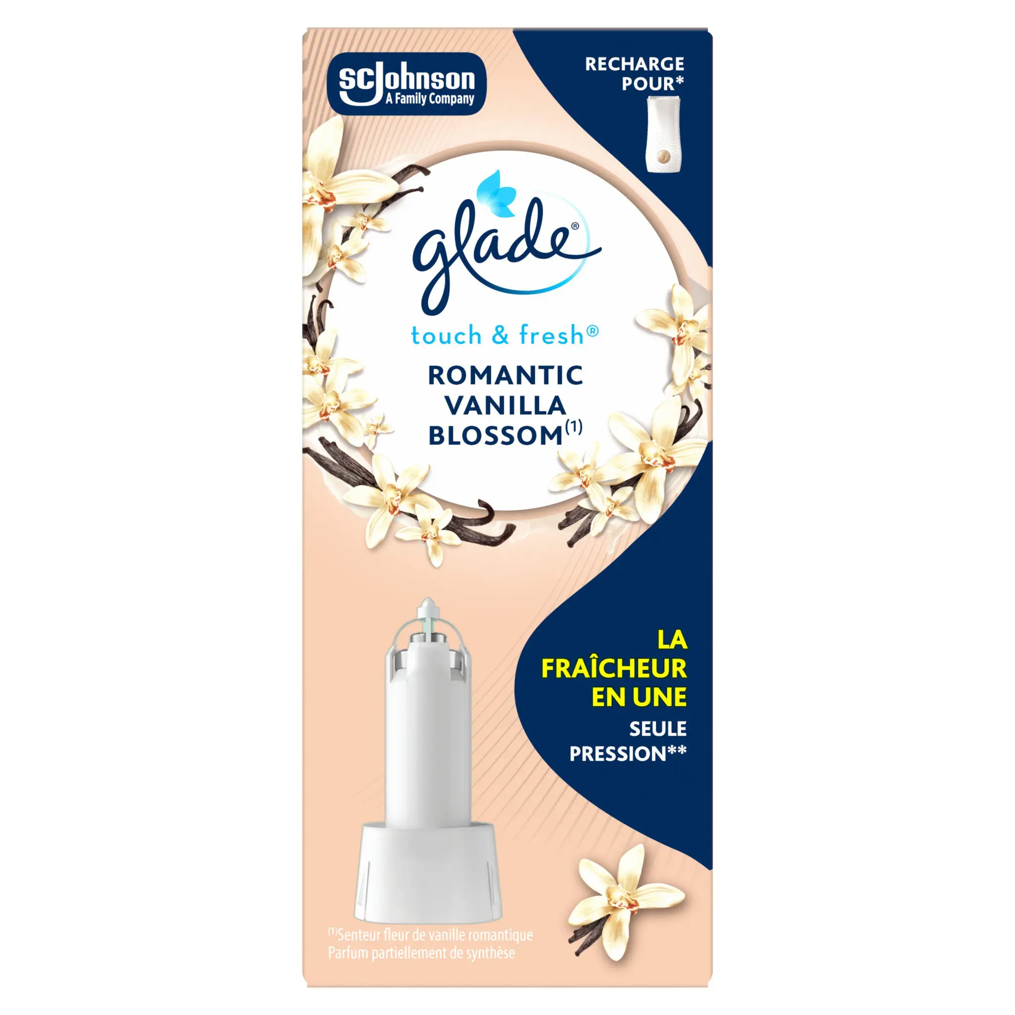 GLADE Recharge Touch & Fresh pour diffuseur fleur de vanille romantique