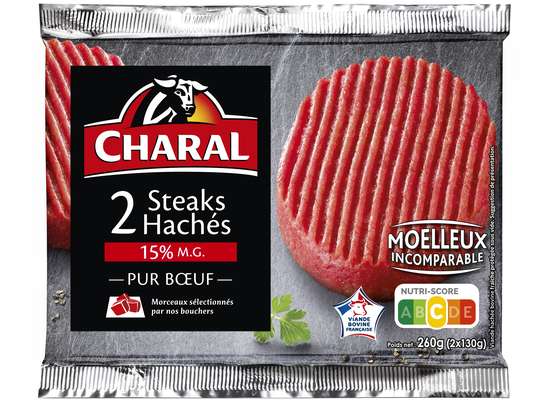 Steak haché 15% MG, Charal (2 x 130 g)