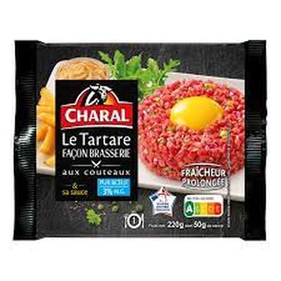 Tartare 3% façon brasserie aux couteaux & sa sauce, Charal (220 g)