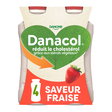 DANACOL à boire à la fraise DANONE 4x100g
