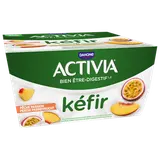ACTIVIA kéfir pêche et fruits de la passion DANONE 4x125g
