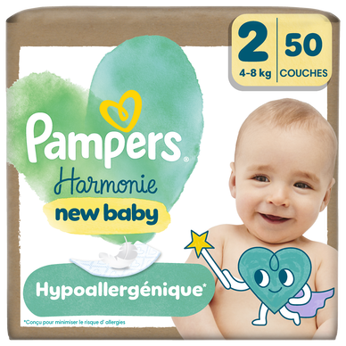 Couches PAMPERS Harmonie géant T2 x50