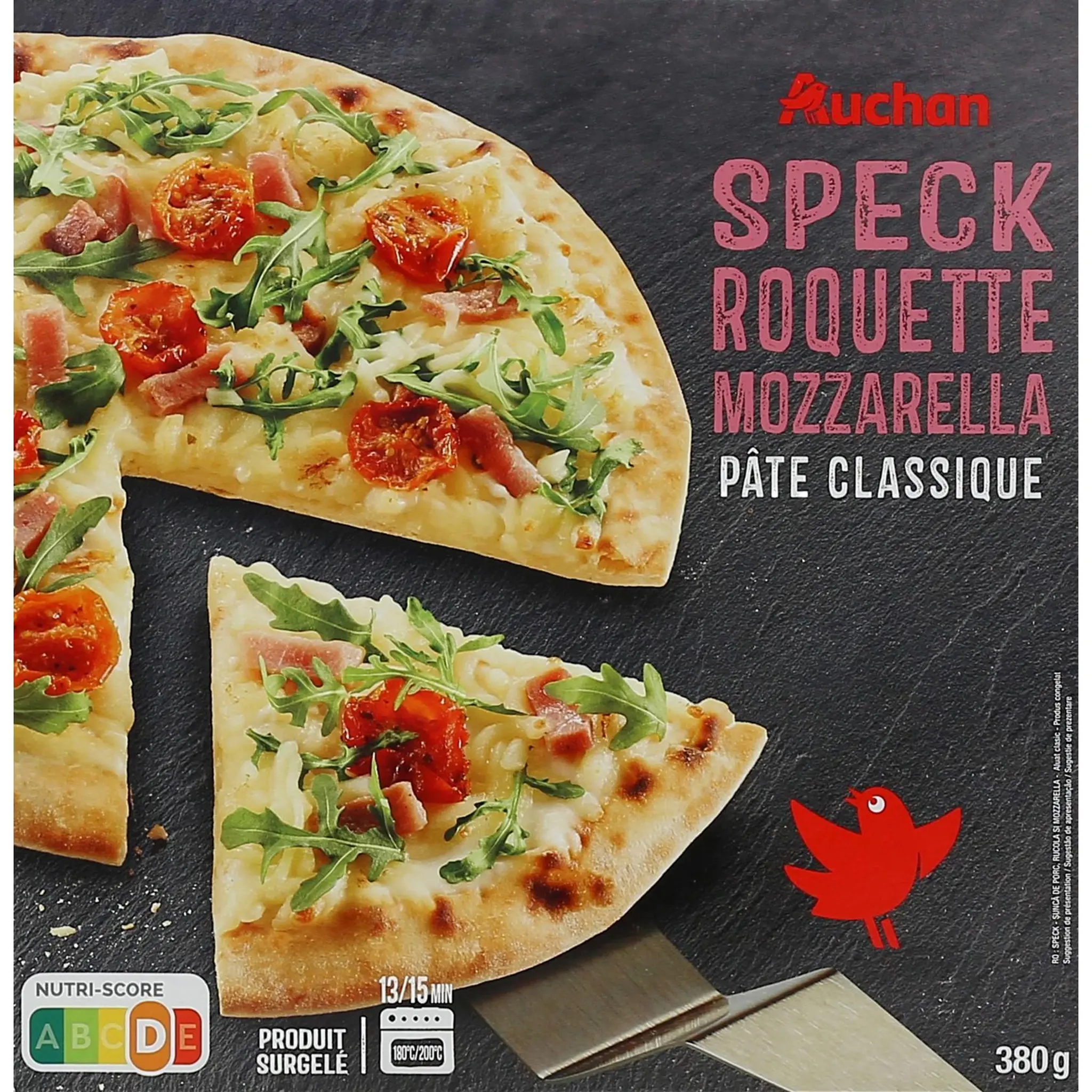 AUCHAN Pizza speck roquette mozzarella