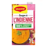 MAGGI Soupe liquide brique aux légumes lentilles corail et épices indienne