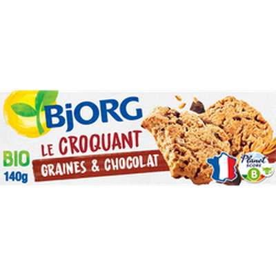 Le croquant graines et chocolat BIO, Bjorg (140 g)