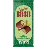 Poulain 1848 Tablette Chocolat au lait et pistache, 190g