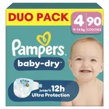 Couches Baby-Dry 9-14kg Taille 4 PAMPERS