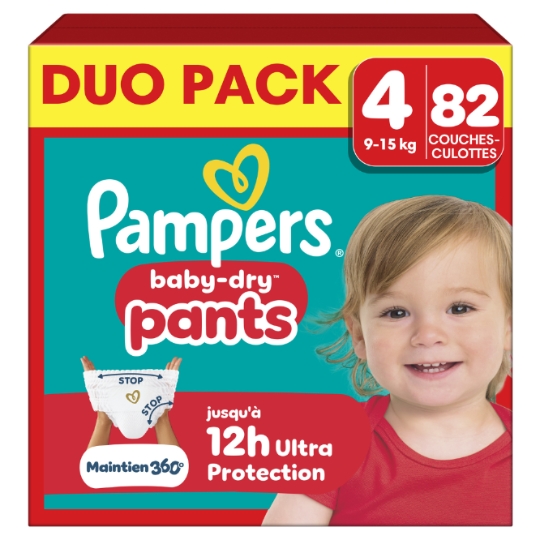 Couches-Culottes Baby-Dry Pants 9-15kg Taille 4 PAMPERS