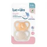 Sucettes Physiologiques Anti-irritations Plastique D'Origine Végétale 0-6 Mois Oie Beige LUC ET LEA