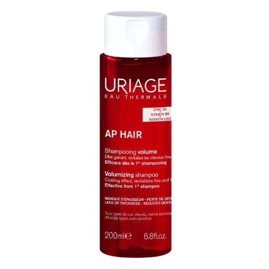 Shampooing AP Hair Volume pour Cheveux en Manque d'Épaisseur, Perte de Densité URIAGE