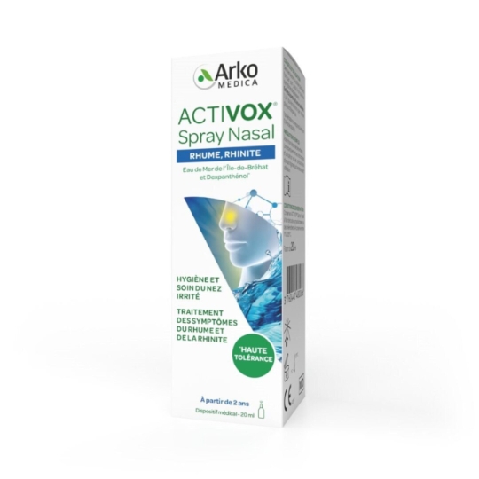 Spray Nasal Activox pour Traitement des Symptômes du Rhume et de la Rhinite à l'Eau de Mer à Partir de 2 ans ARKOMEDICA