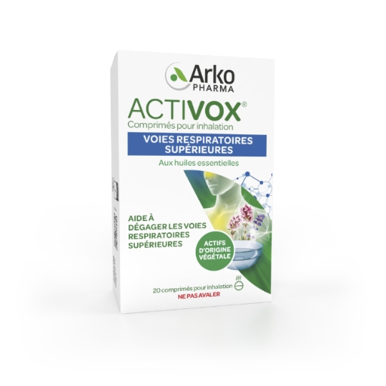 Comprimés Activox pour Inhalation des Voies Respiratoires Supérieures Aux Huiles Essentielles ARKOPHARMA