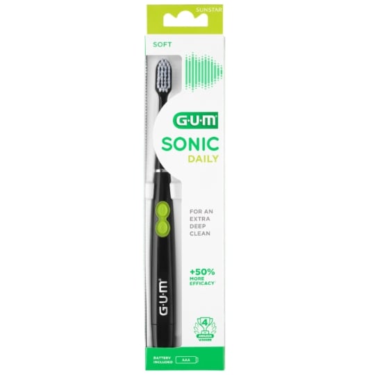Brosse à dents Electrique Souple Noire Sonic Daily GUM