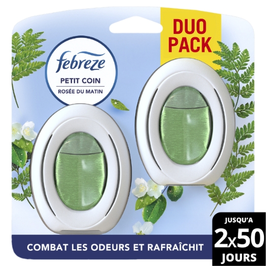 Désodorisant Diffuseur Duo Pack Petit Coin Anti-Odeurs Rosée du Matin FEBREZE