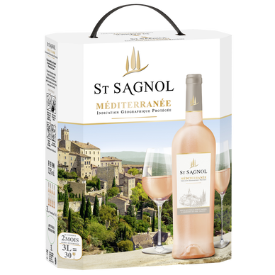 Vin rosé Méditerranée IGP, Vin rosé, Saint Sagnol - Fontaine à vin 3L