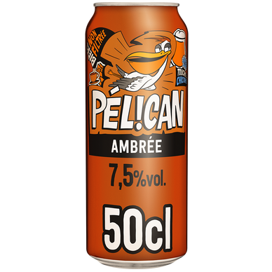 Bière ambrée PELICAN 7,5° en canette de 50cL