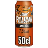 Bière ambrée PELICAN 7,5° en canette de 50cL
