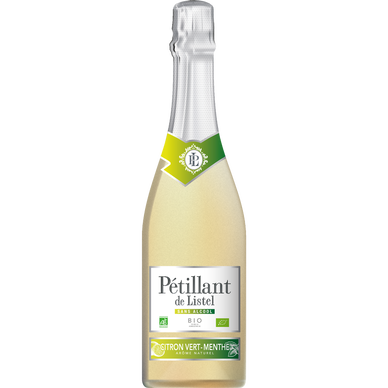 Pétillant de LISTEL sans alcool aromatisé citron vert et menthe bio75cl