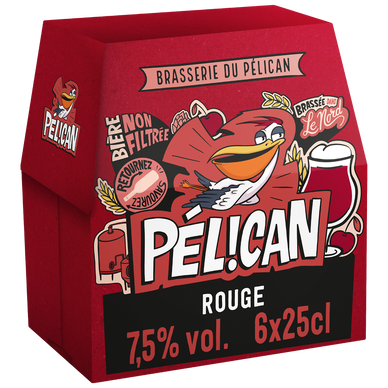 B/rouge PELICAN non filtrée aux cerises griottes 7.5° 6x25cl