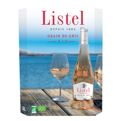 Terres du Midi IGP rosé Listel bio Bag in box 3 litres
