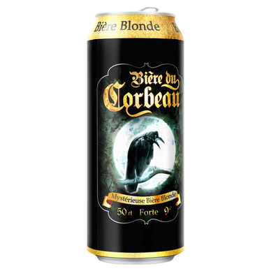 Bière blonde du CORBEAU, 9°, canette de 50cl