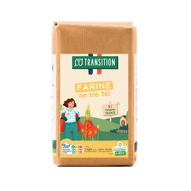 Farine de blé T65 en cours de conversion biologique TRANSITION, sachet1kg
