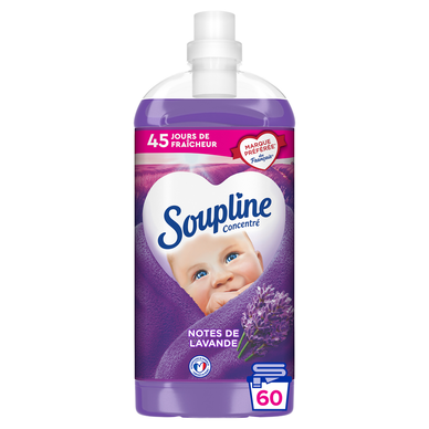 Assouplissant ultra SOUPLINE base naturelle lavande 60 lavages 1,2l
