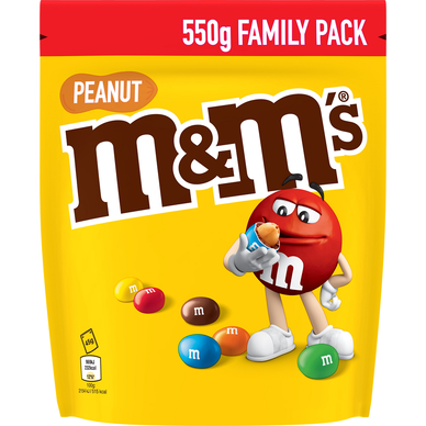 Bonbons chocolat cacahuète M&M's Peanut, 550g