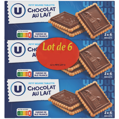 Petit beurre tablette chocolat lait 6x150g
