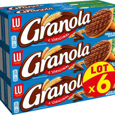 Biscuits  chocolat au lait LU GRANOLA, 6x200g