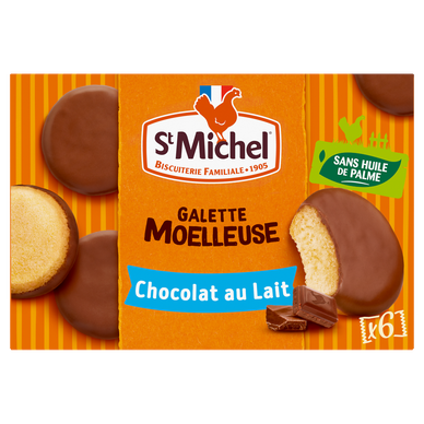 Galettes Moelleuses chocolat au lait - ST MICHEL - x6 - 180g