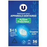 Tablettes nettoyantes fraîcheur pour appareil dentaire - x36