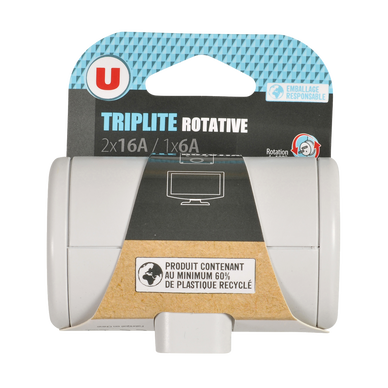 Fiche triplite plastique recyclé 2x16A+1x6A