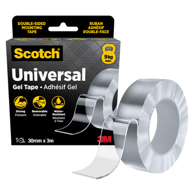 Adhésif double face universel gel 3mx30mm - SCOTCH