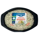 Risotto aux 2 saumons/champignons, DELPIERRE, transformé en France, 500g.