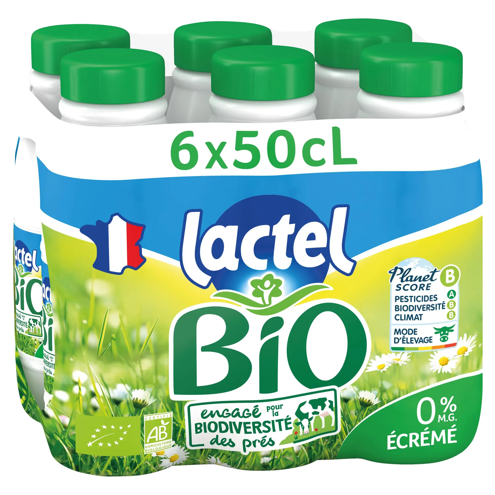 LACTEL Lait écrémé bio UHT