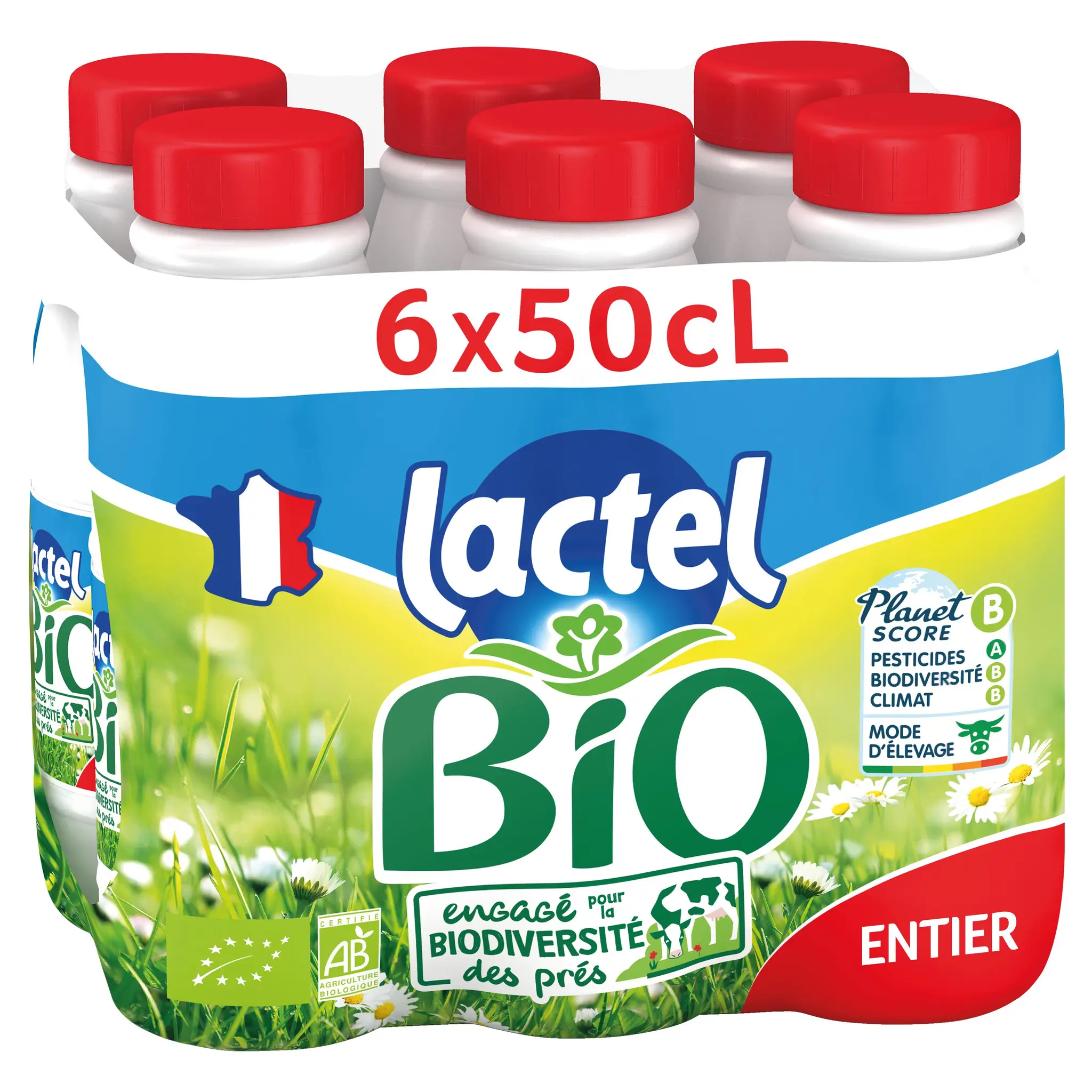 LACTEL Lait entier bio UHT