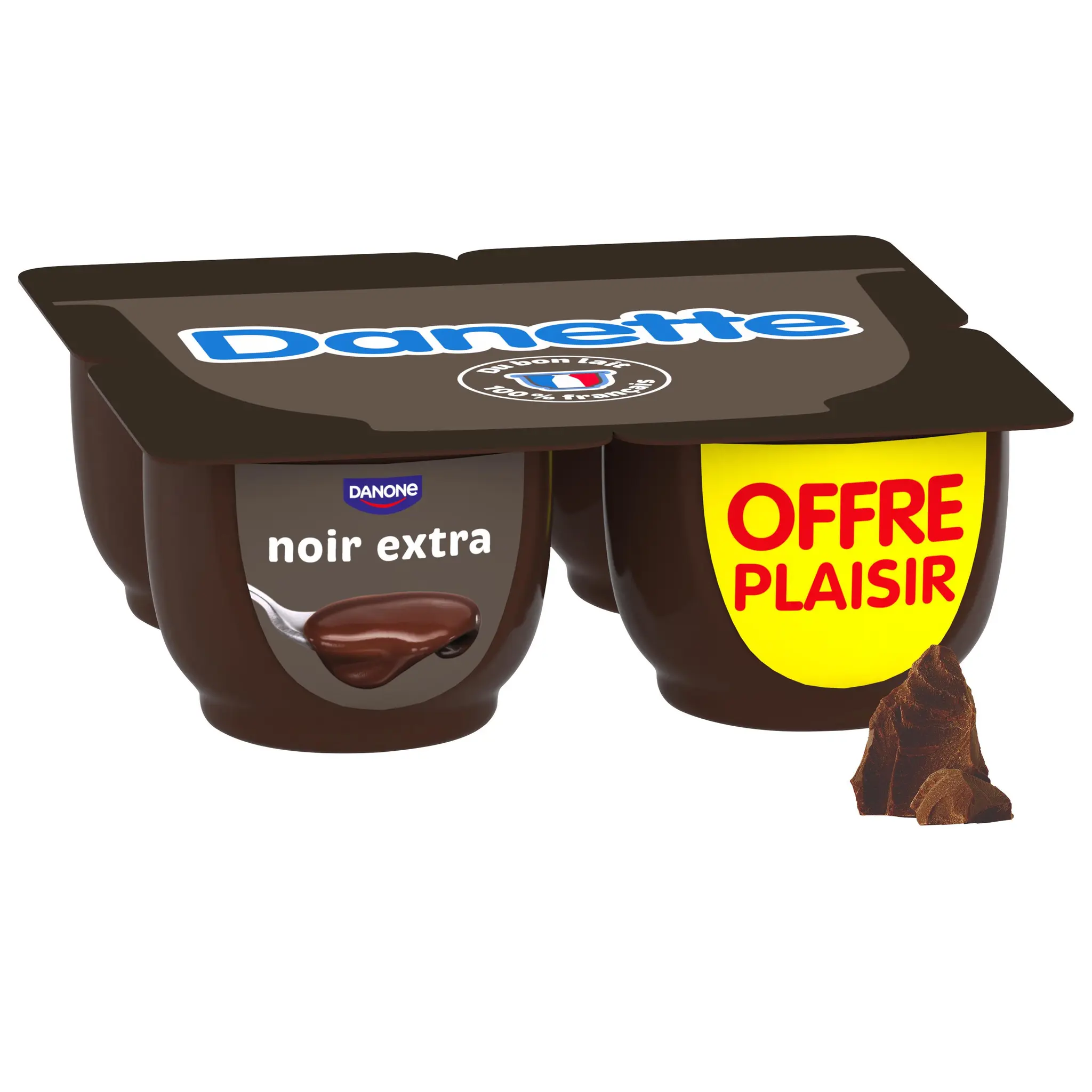 DANETTE Crème dessert chocolat noir extra
