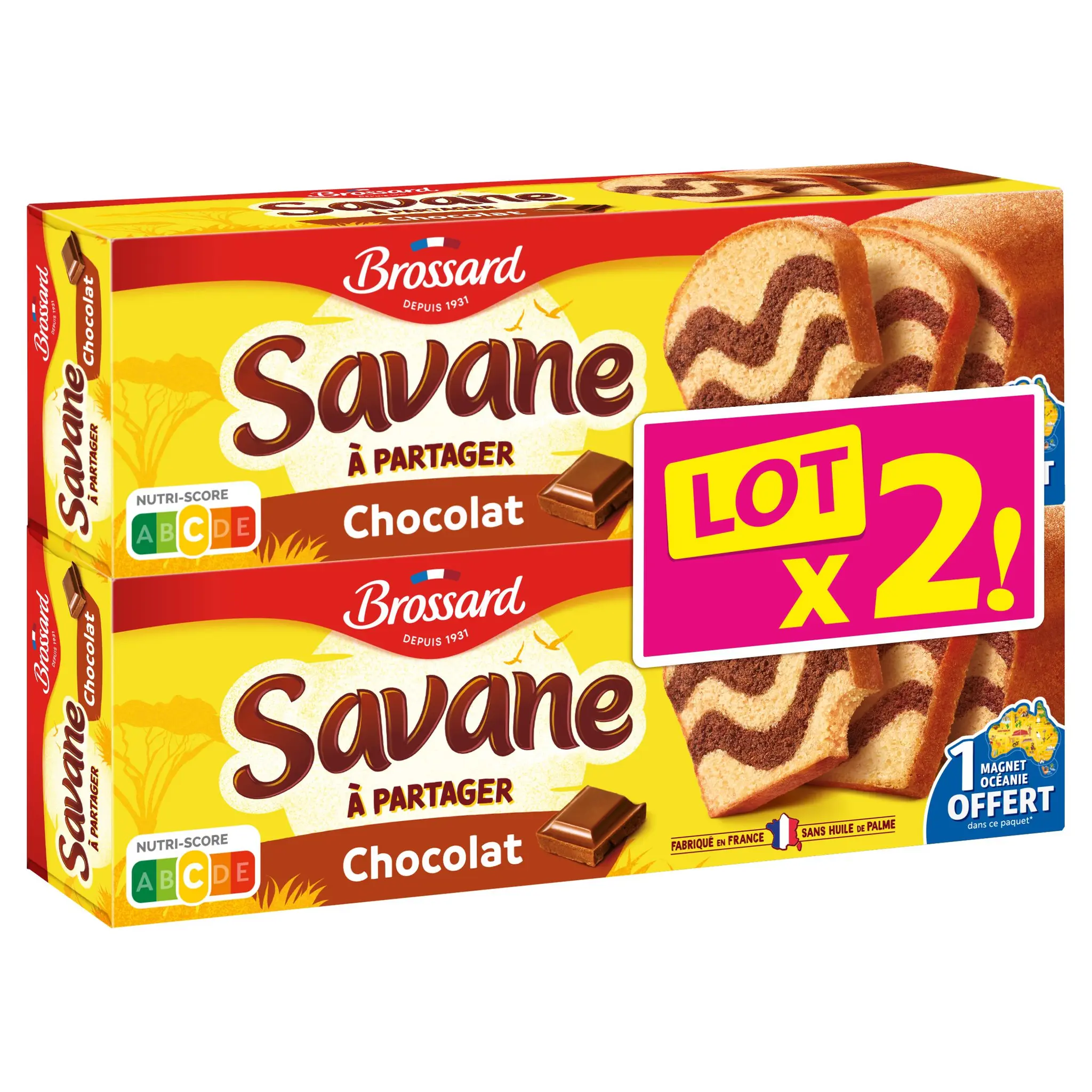 BROSSARD Savane gâteau classique marbré au chocolat