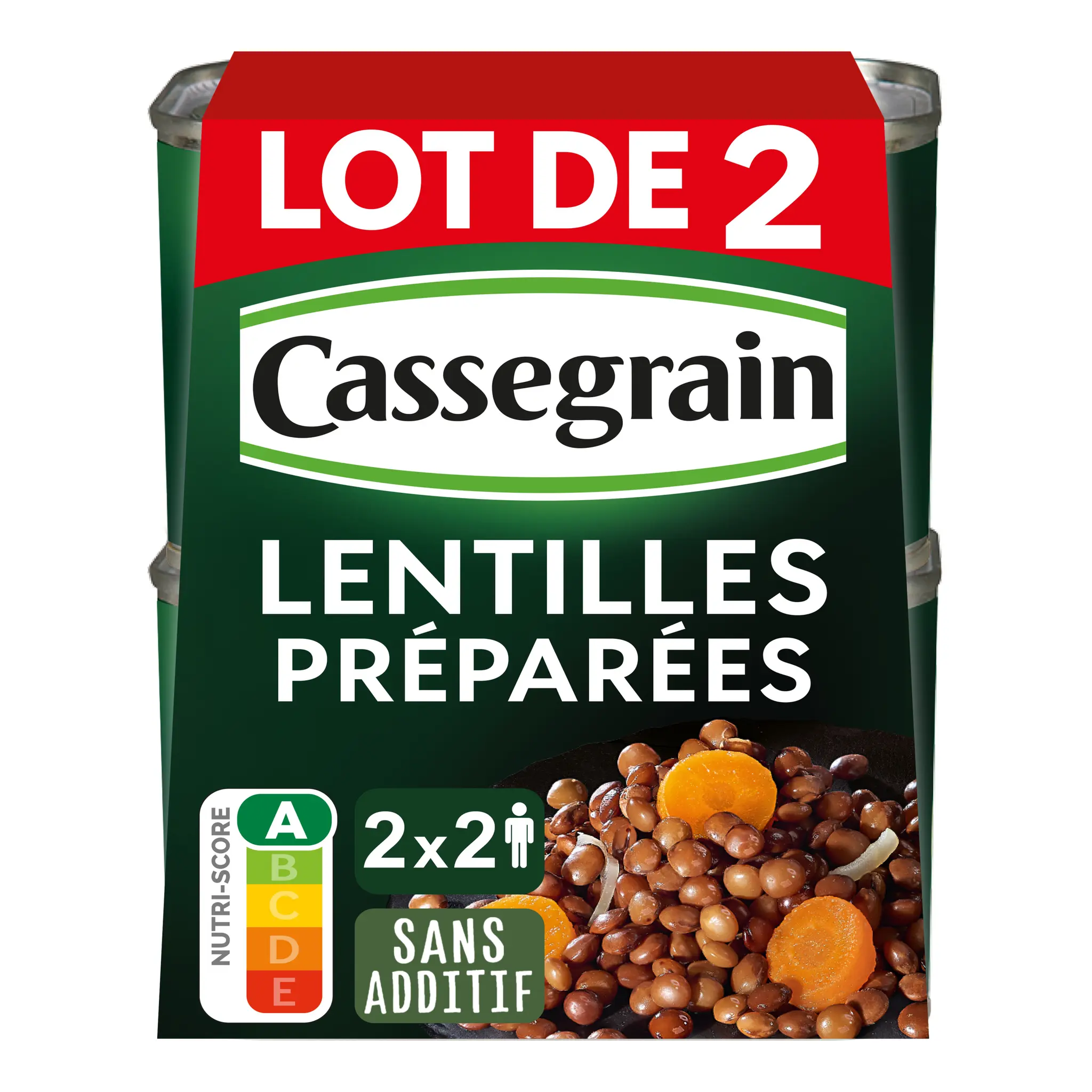 CASSEGRAIN Lentilles préparées sélection tendres et fondantes