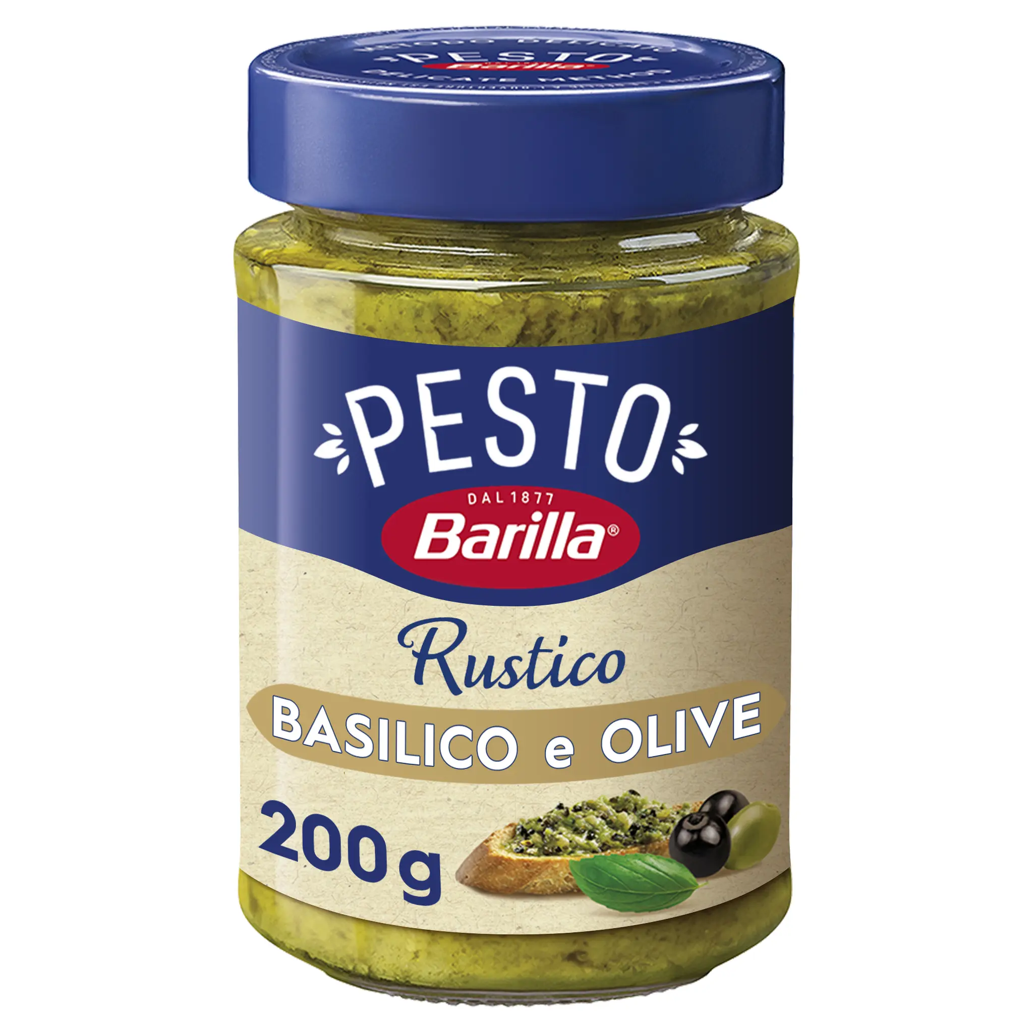 BARILLA Pesto rustico basilic et olive