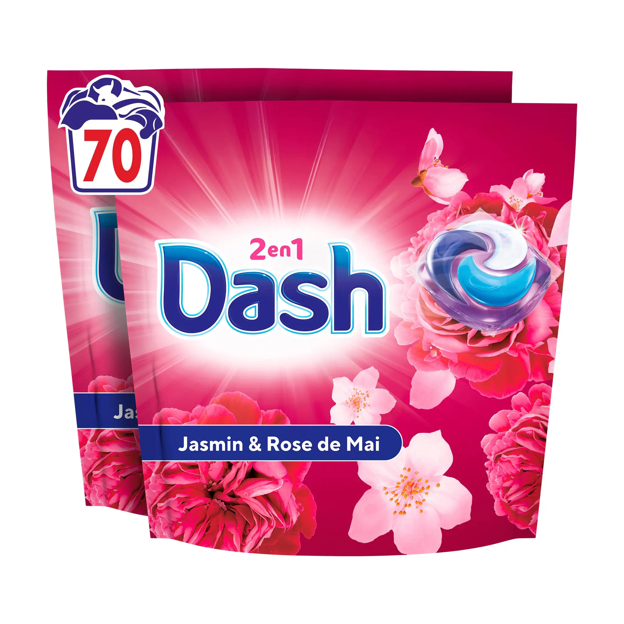 DASH All-in-1 Pods détergent jasmin et rose de mai